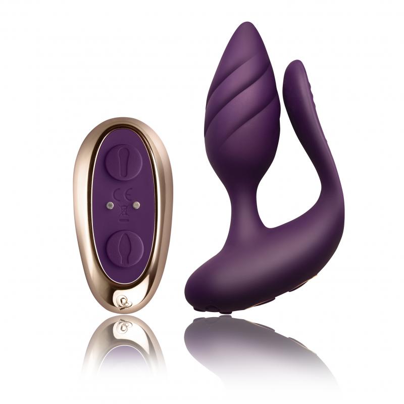 Rocks-Off - Cocktail Dual Motored Couples Toy Burgundy - Vibrator Pre Páry