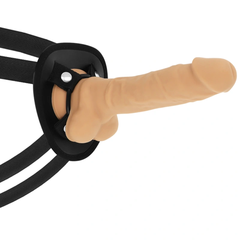 Cock miller - harness + silicone density articulable cocksil 18 cm 2