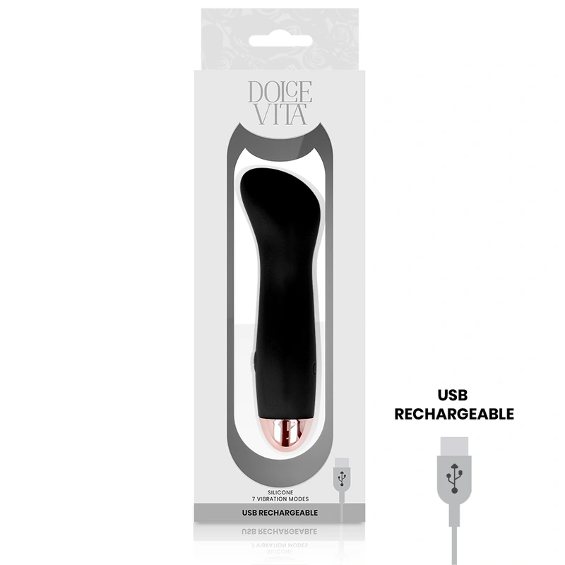 Dolce vita - rechargeable vibrator one black 7 speed 3