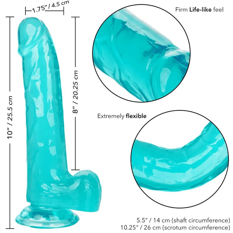 Calexotics - size queen dildo blue 20.3 cm 5