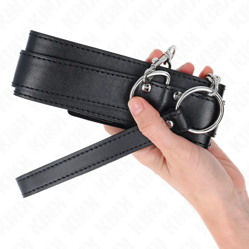 Kink - Necklace With Strap 65 Cm Silver Buckles Adjustable 33-46 Cm X 5.5 Cm 3