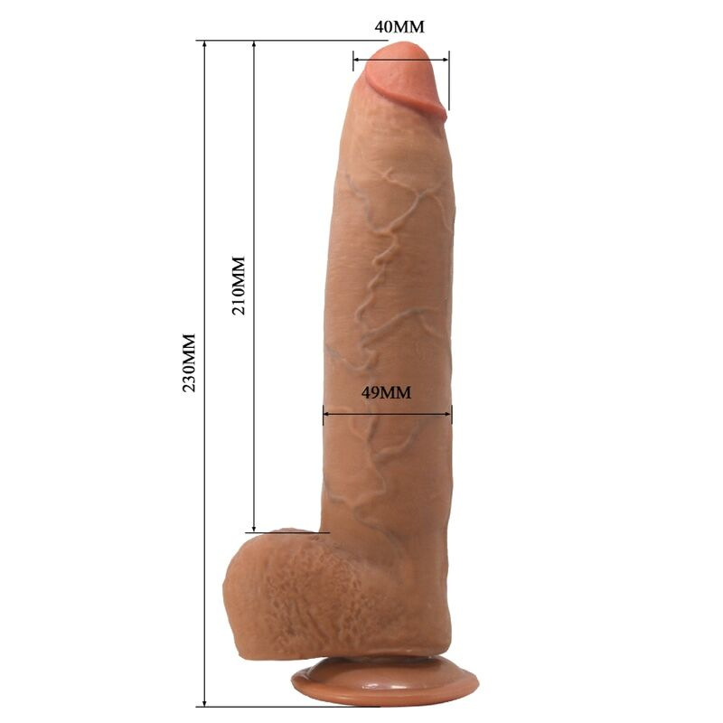 Pretty love - evander flexible realistic dildo with suction cup 23 cm -Ø- 4.9 cm 3