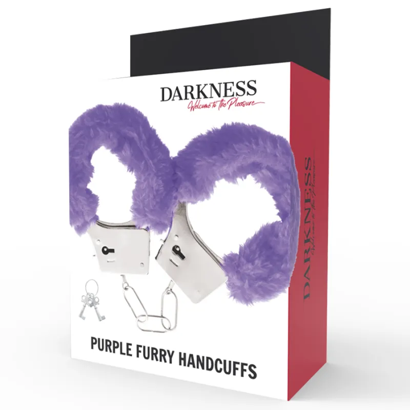 Darkness  Pleasure Furry Handcuffs Purple
