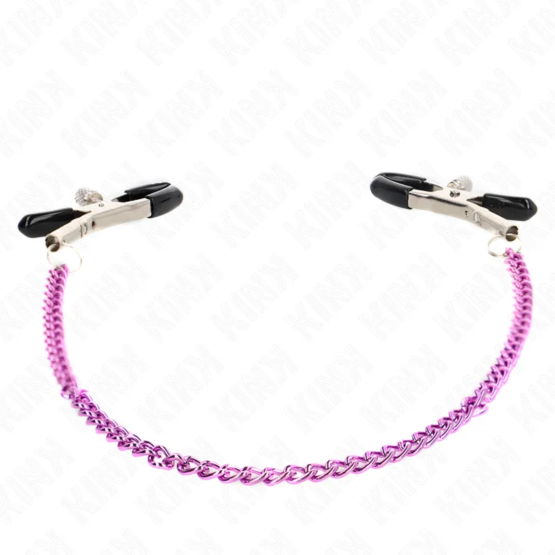 Kink - Bead Chain Nipple Clamps Purple 30 Cm 3