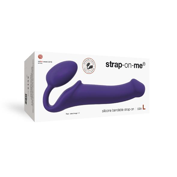 Strap-On-Me Semi-Realistic Bendable Strap-On Purple L - Pripínací Penis