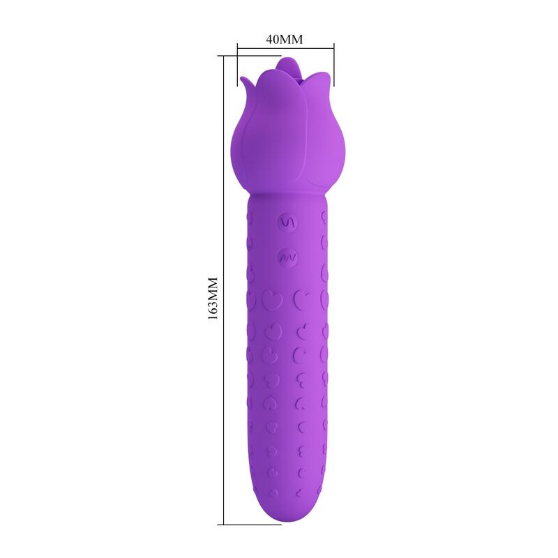 Pretty love - dannell rechargeable oral and clitoral stimulator vibrator purple 2