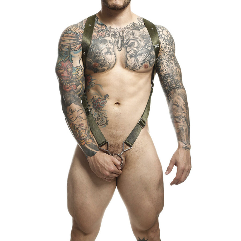 Mob - dngeon cross back harness green one size