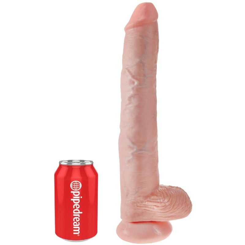 King cock - dildo with balls 35.6 cm flesh