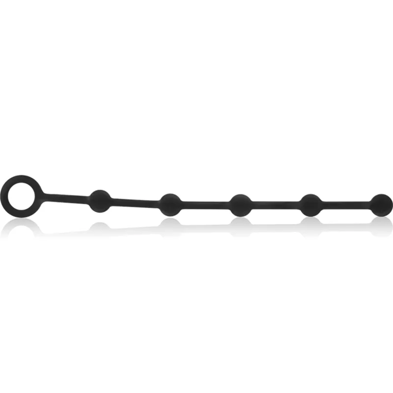 Black&Silver Korg Silicone Aanal Chain 23cm - Análne Guličky