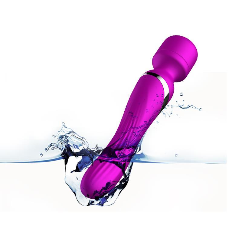 Boss Series Silicone Dual Massage Vibrator Purple - Masážna Hlavica A Vibrátor