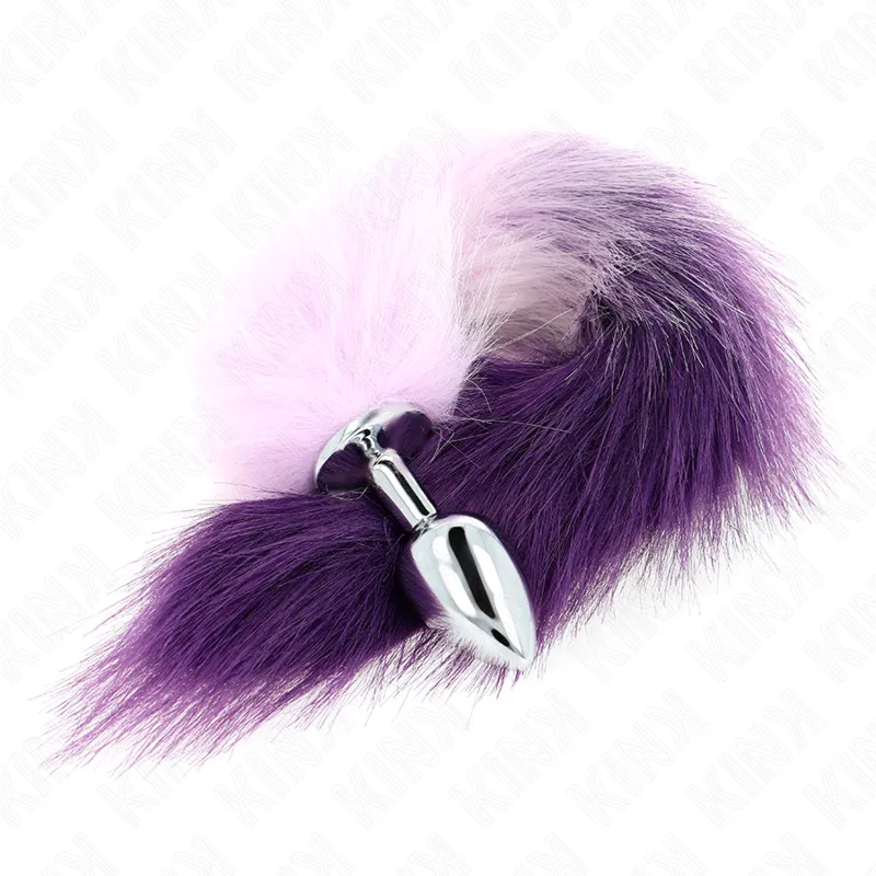 Kink - Anal Plug Size S 7 X 3 Cm With Synthetic Tail 40 Cm Purple