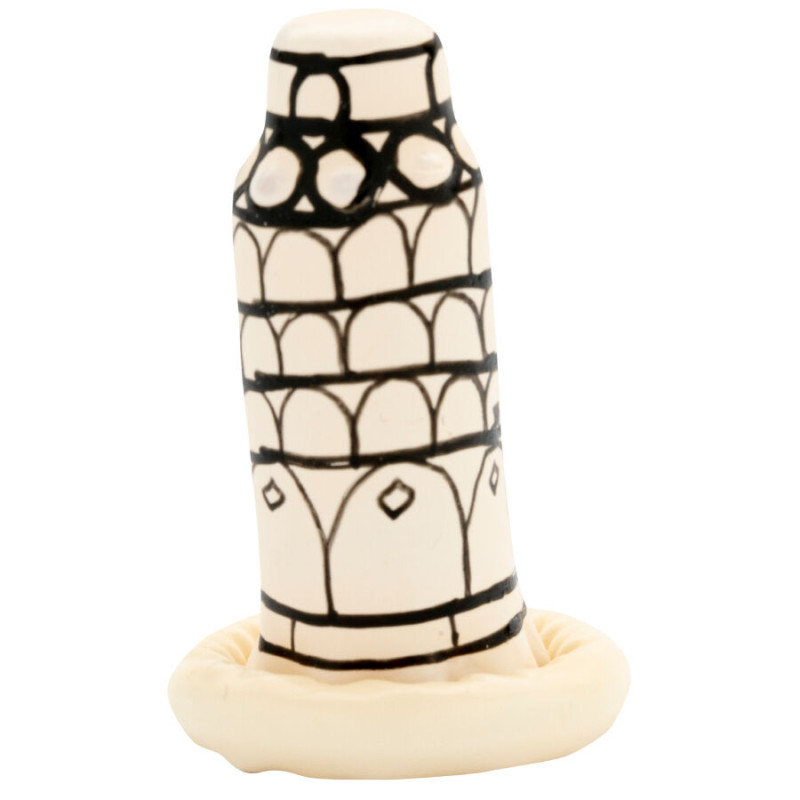 Condomerie - handpainted novelty condoms pisa tower 3