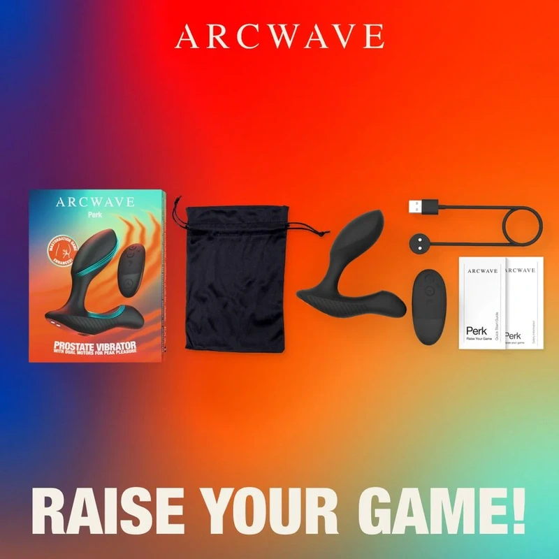 Arcwave - perk vibrating prostate massager with dual motor and remote control black 5