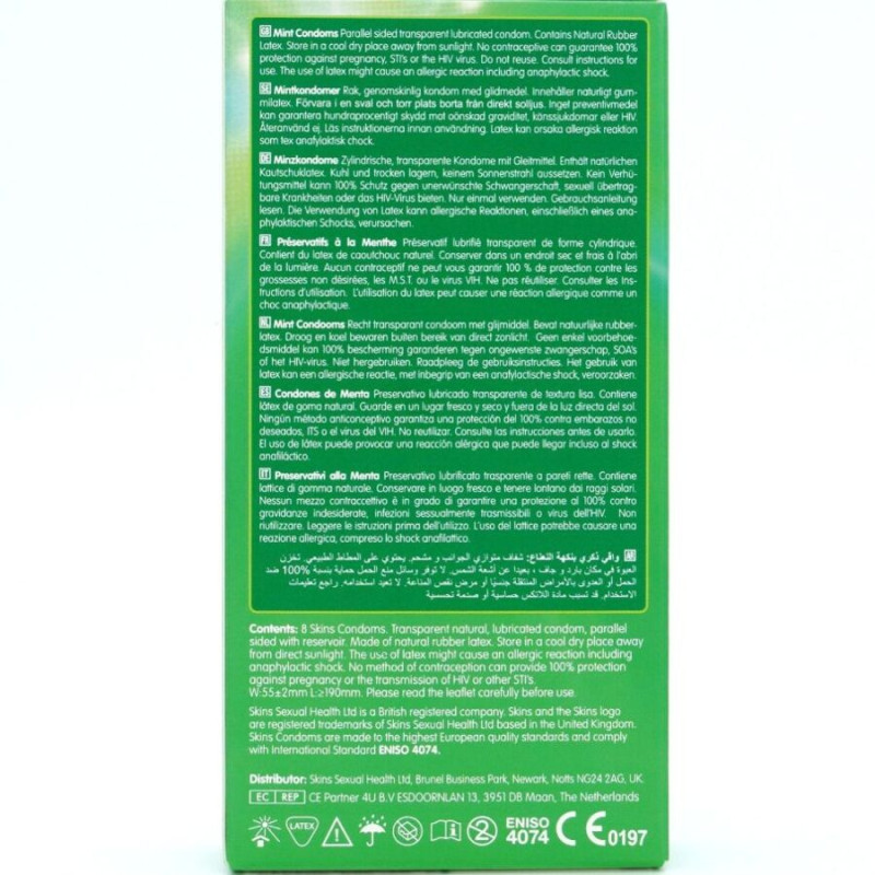 Skins - mint premium condoms pack 8 3