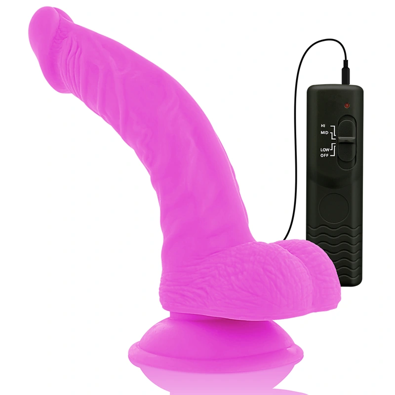 Diversia - flexible vibrating dildo purple 21.5 cm -o- 4.5 cm 6