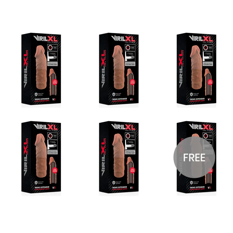 Virilxl Penis Extender Extra Comfort Sleeve V5 Brown 5+1 Fre