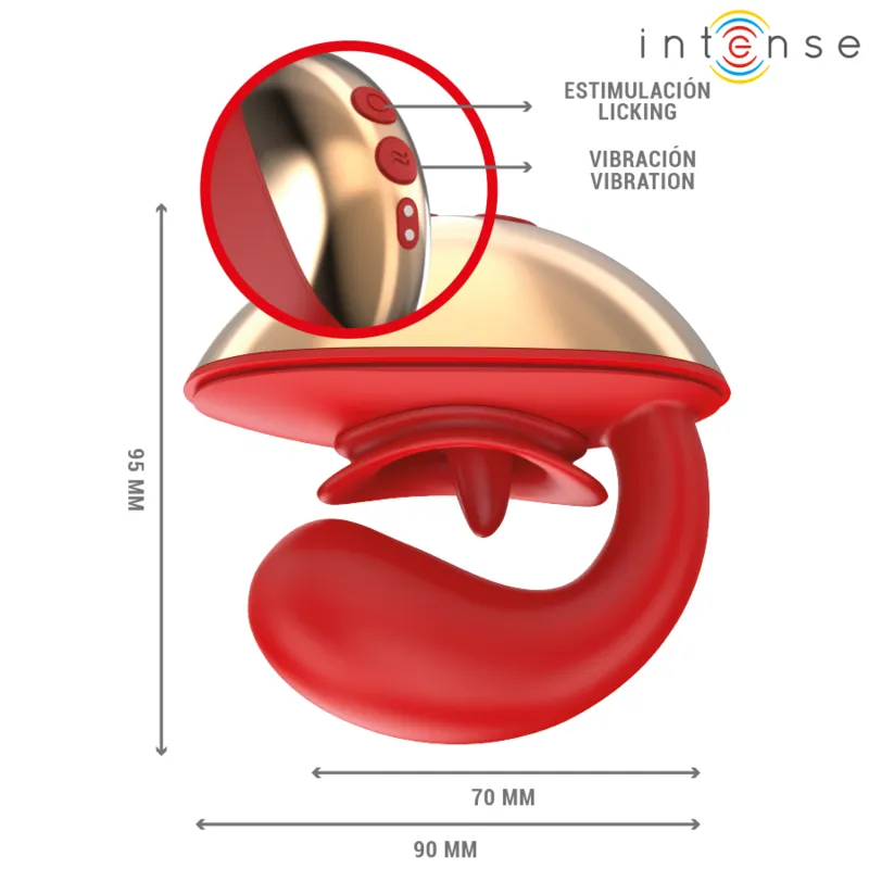 Intense - mariah vibrator & stimulator in u shape 10 vibrations red 4