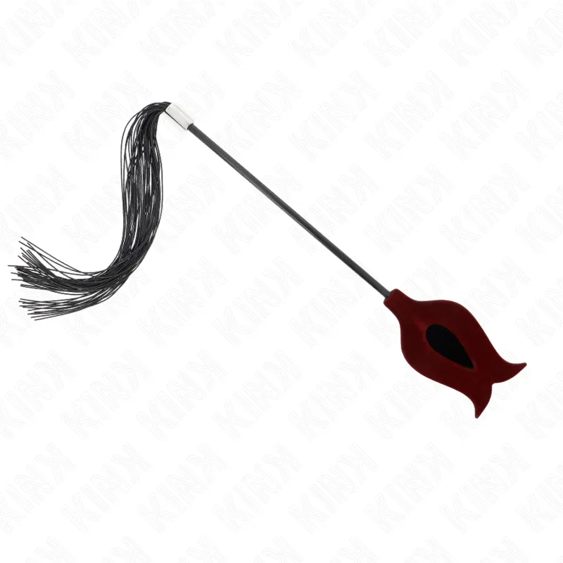 Kink - Rose Shape Silicone Tassel Whip 45 Cm 1