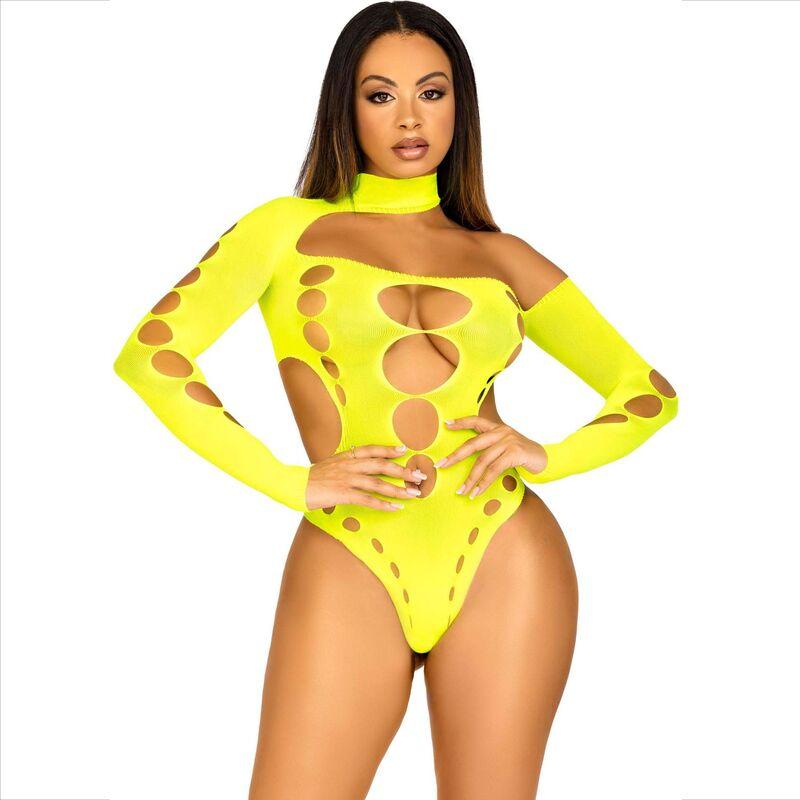 Leg Avenue - Bodysuit Seamless With Thong Yellow