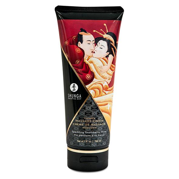 Shunga - Kissable Massage Cream Strawberry 200 ml