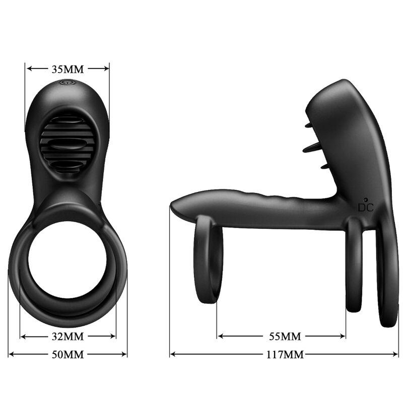 Pretty Love - Jammy Penis Sling 12 Vibrating And Licking Settings Rechargeable Silicone 7