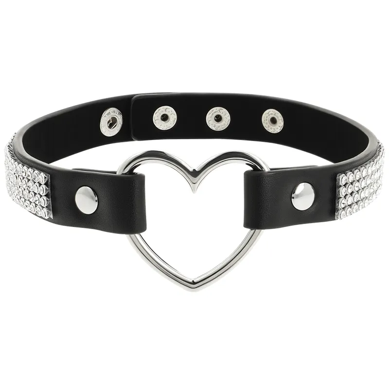 Coquette Hand Crafted Choker Vegan Leather  - Heart