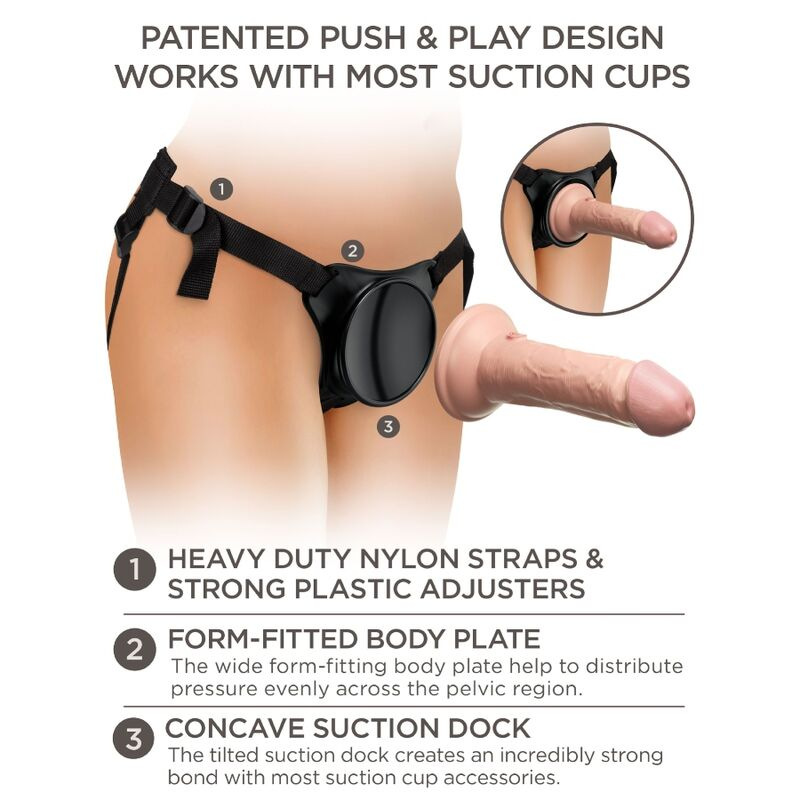 King cock - elite adjustable harness with dildo 15.2 cm for beginners 8