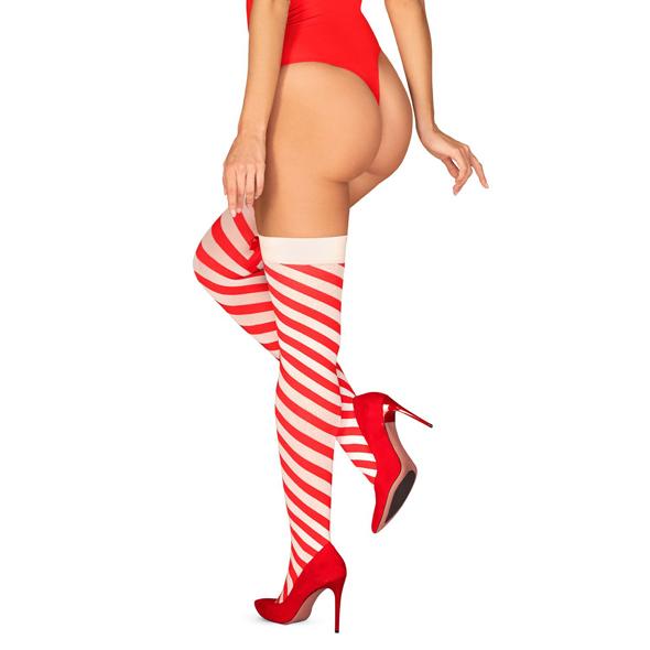 Obsessive - Kissmas Stockings Red L/Xl