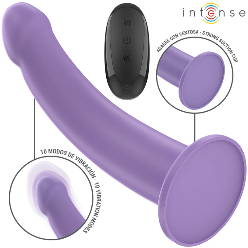 Intense - eddie vibrator 17.5 cm 10 vibrations purple remote control 1