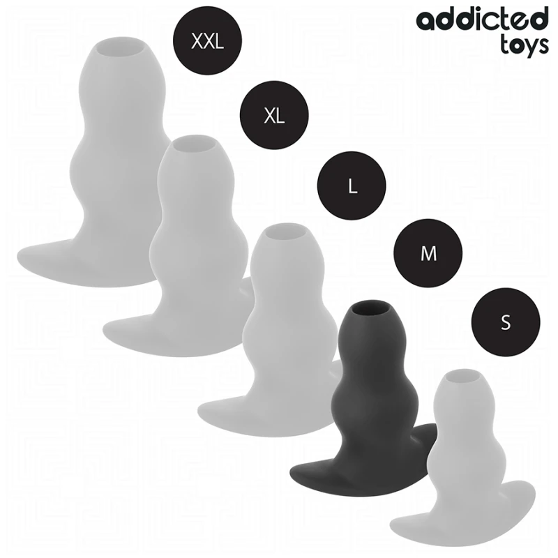 Addicted toys - hollow anal plug silicone size m 9.6 cm 4