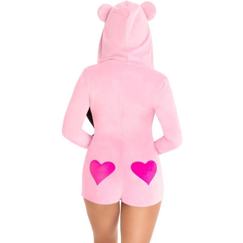 Leg avenue - teddy bear velvet bodysuit pink m 3