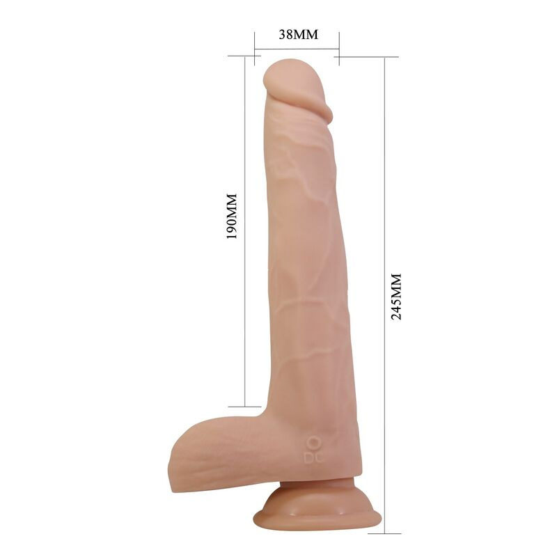 Pretty love - nolan thrusting & rotating vibrating dildo remote control 24.5 cm Ø 5 cm natural 5
