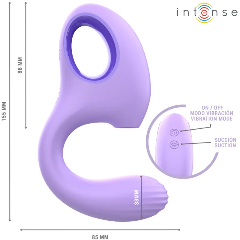 Intense - baxter vibrator & stimulator violet remote control 1