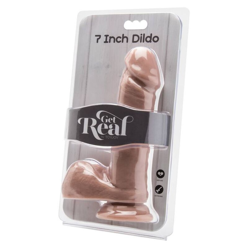 Get real - dildo 18 cm with balls skin 1