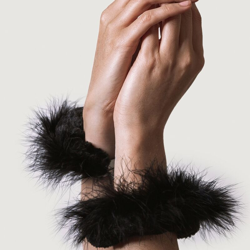 Adrien Lastic - Metal Handcuffs With Black Feathers 1