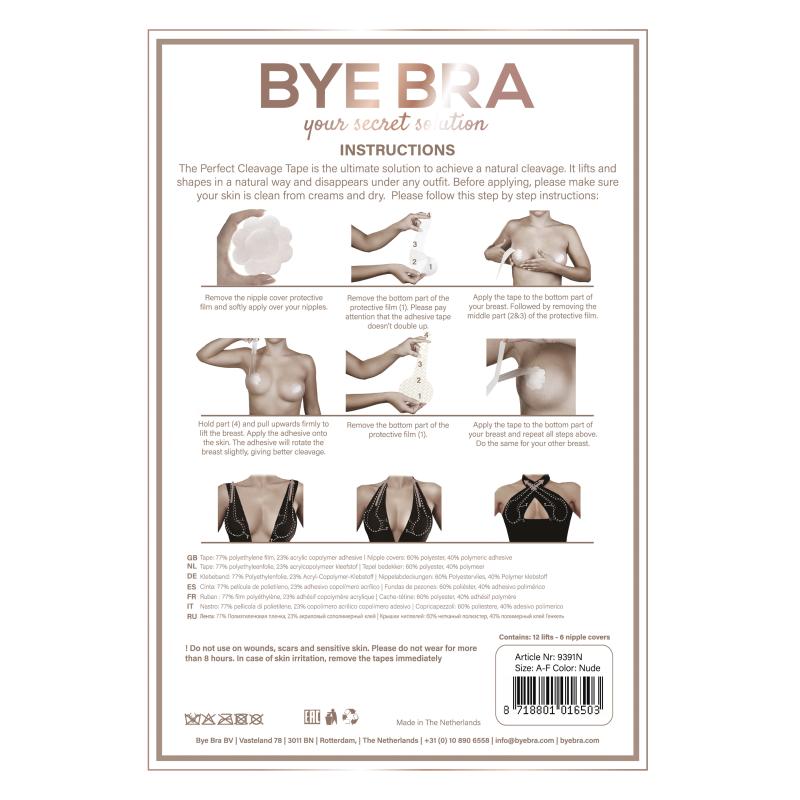 Bye Bra - Perfect Cleavage Tape 3-6 Pairs Transp. A-F