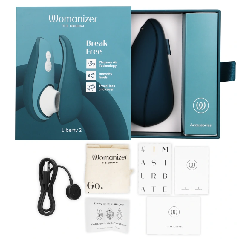 Womanizer - liberty 2 clitoris stimulator & suction blue 5