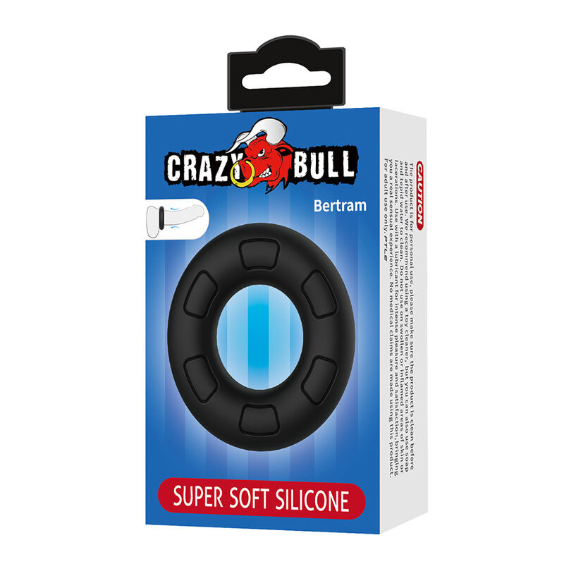 Crazy bull - bertram super soft silicone cock ring black 7