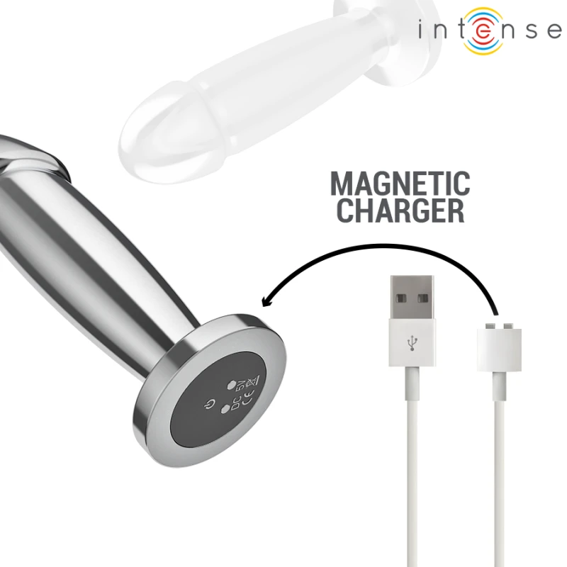 Intense - anal plug 10 vibrations metal dildo with remote control m 6