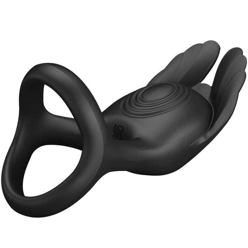 Pretty Love - Vibrant Penis Ring 7 Vibrations Black Silicone 4