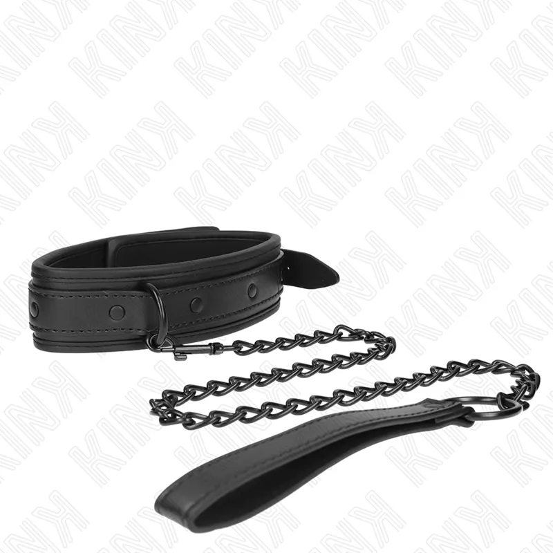 Kink - Neoprene Bondage Collar Model 2 With Belt 78 Cm Adjustable 37.5 X 49.5 Cm 3