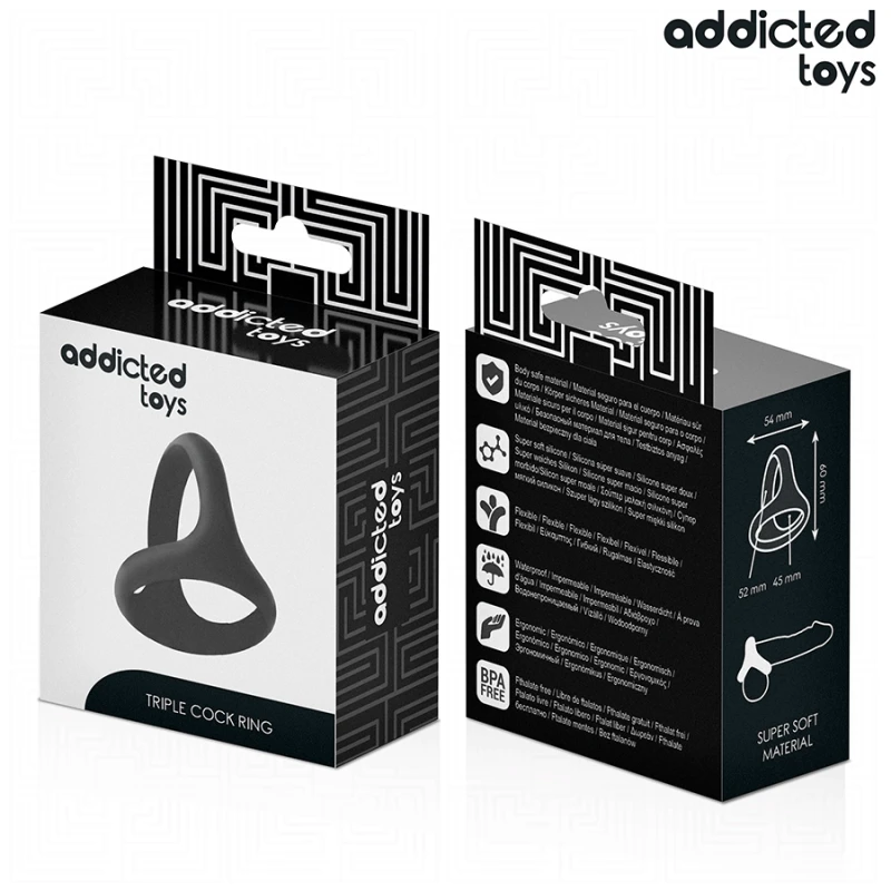 Addicted toys - thick triple penis ring 6