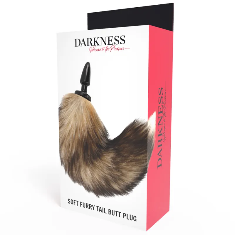 Darkness Natural Tail Butt Plug Silicone Black 10cm - Análny Kolík, Chvost 3