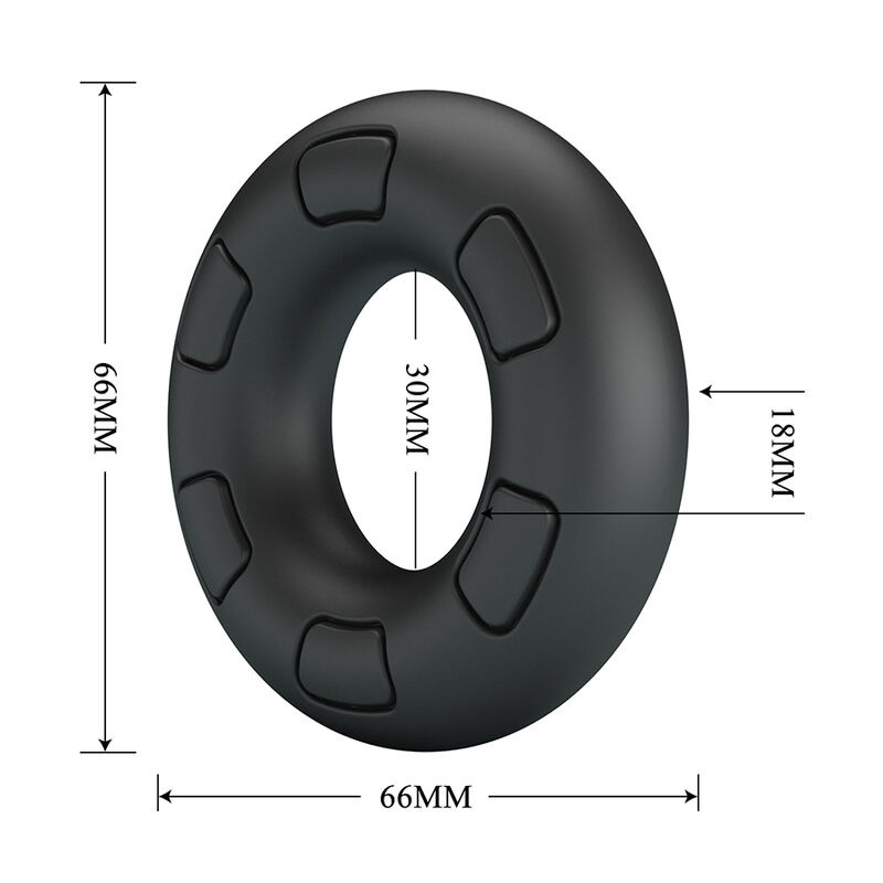 Crazy bull - bertram super soft silicone cock ring black 6