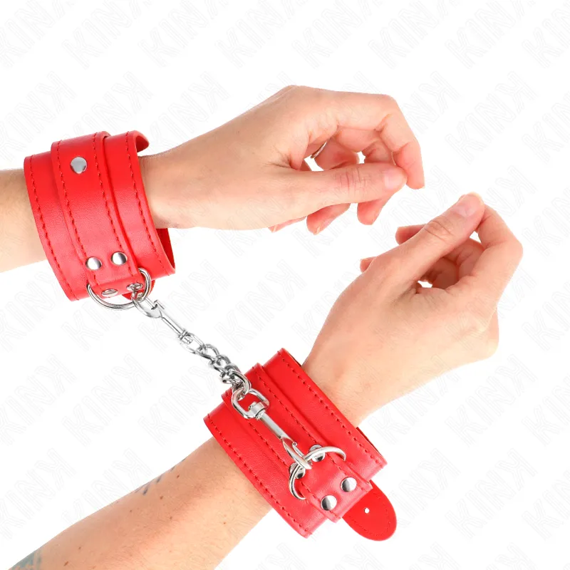Kink - Simple Wrist Restraints Red Adjustable 20-23 Cm X 5.5 Cm 3