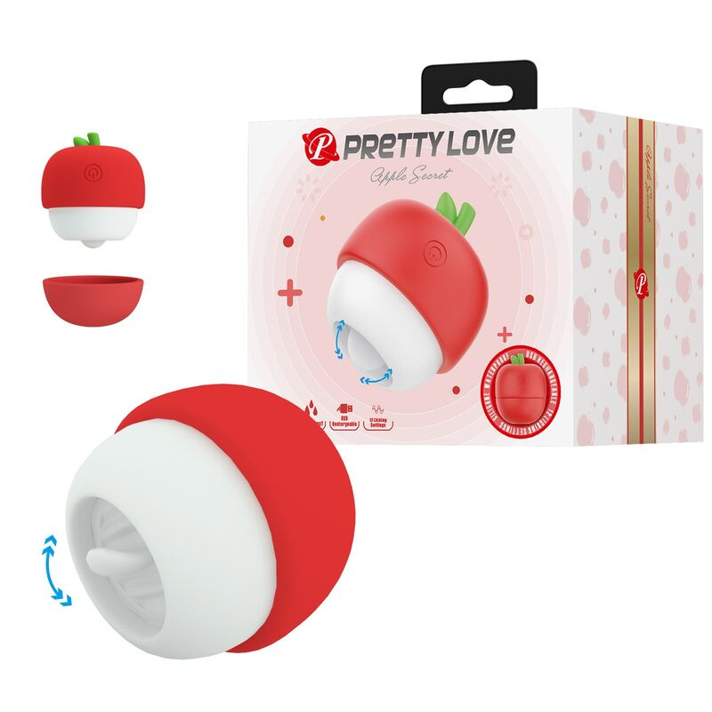 Pretty love - rechargeable tongue effect clitoral stimulator red 9