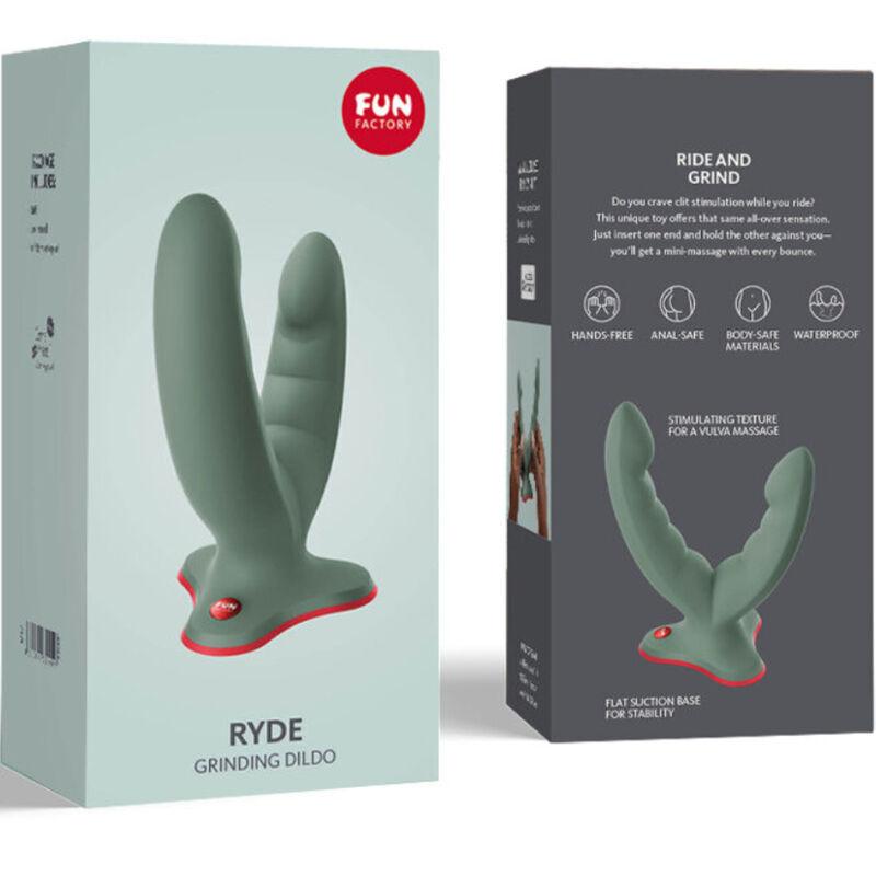 Fun Factory - Ryde Double Dildo & Massager Green 5