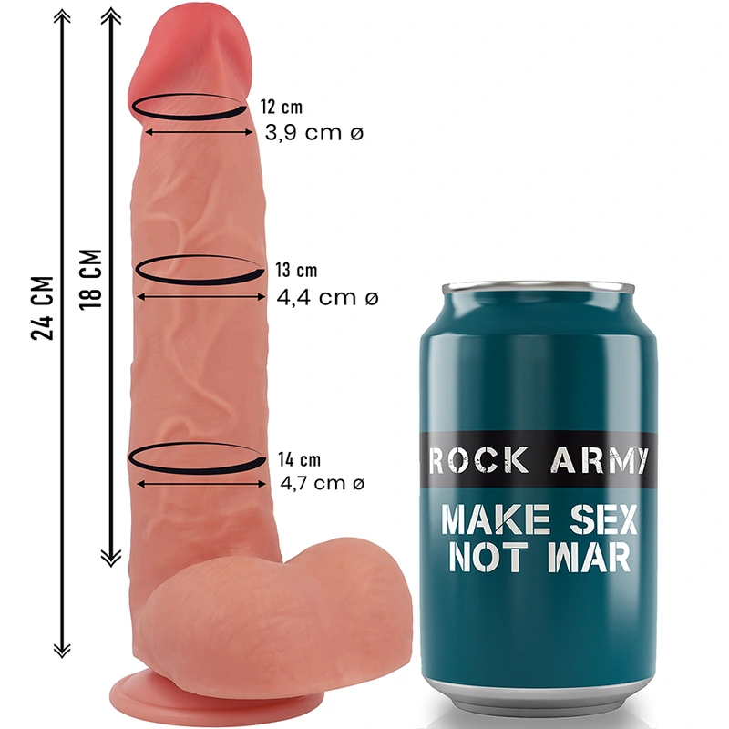 Rockarmy - liquid silicone raptor 24 cm -o- 4.4 cm