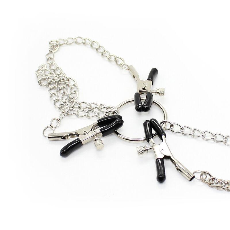 Ohmama Fetish 3 In 1 Metallic Nipple Clamps 1