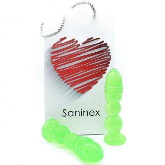 Saninex Delight Plug-Dildo Green Transparent